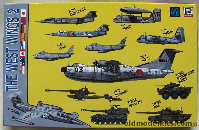 Pit Road 1/700 The West Wings 2 F-86 Sabre (2) / F-104 Starfighter (2) / S-2  Tracker or C-1 Trader (2) / PS-1 or US-1 Flying Boat (2) / And JGSDF Ground Forces (2 of each) Type 61 Tank / Type 74 Tank / Type 90 Tank / Type 89 ICV / Type 75 SPG / Type 87 Recon / type 82, S10 plastic model kit